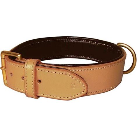 Collare cammello 4 x 70 cm: Camel Lederhalsband mit Metallschnalle Haute Finition Modell für Hunde