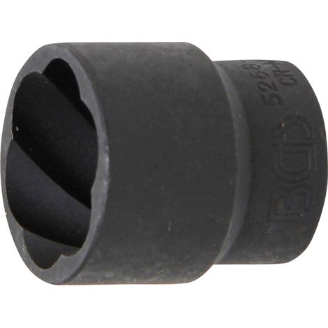 BGS Spiral-Profil-Steckschlüssel-Einsatz / Schraubenausdreher Antrieb Innenvierkant 12,5 mm (1/2") SW 24 mm - 5268-24