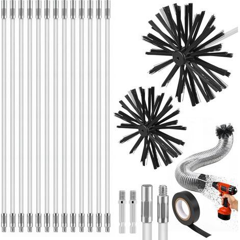 13 Nylon-Schornsteinbürstenstangen 150 mm für Öfen, Wäschetrockner und Rauchrohre (1/5)