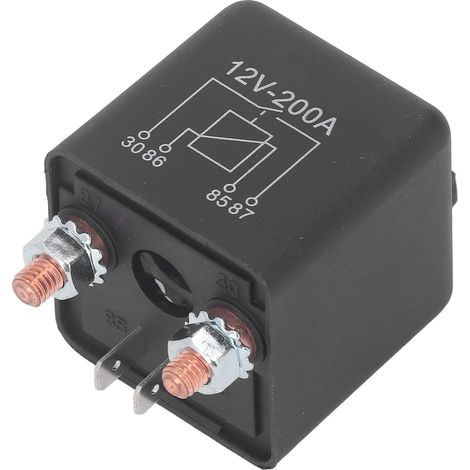 Relais de démarrage électrique 12 V CC 200 A pour voiture, étanche, avec bobine en laiton et accessoires. (1/5)