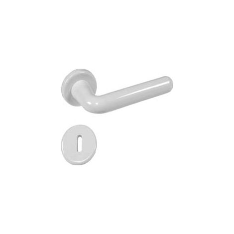 MANIGLIA CON ROSETTA IN NYLON- - bianco - 12 pezzi