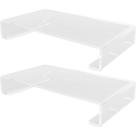Soavoa Plateau Acrylique Salle De Bain Organisateur Transparent Pour Cosmétiques Et Savon Robuste Facile À Nettoyer 1 Pièce (1/4)