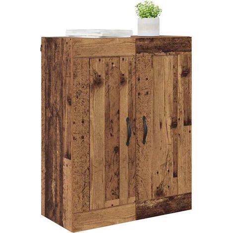 Buffet Bas Rétro en Bois d'Ingénierie, Meuble de Rangement Mural 69.5 x 34 x 90 cm (1/5)
