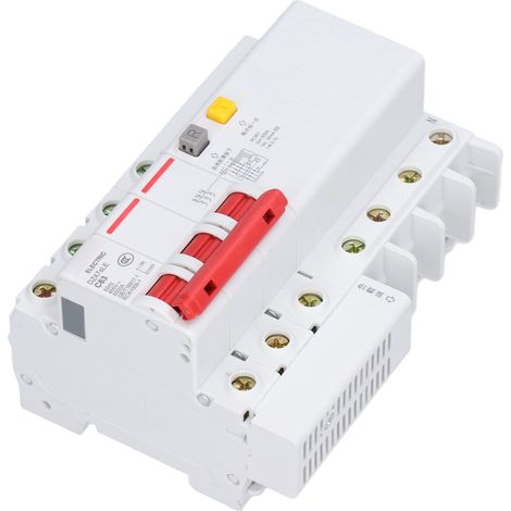 Modularer 3P+N 63A 400V AC-Leistungsschalter, DIN-Schiene, automatischer Schalter für die elektrische Hausinstallation, Überlast- und Kurzschlussschutz. (1/5)
