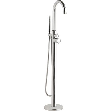 Hudson Reed Tec Lever Chrome Floor Standing Thermostatic Mono Bath and Shower Mixer Tap - PN322 (1/5)