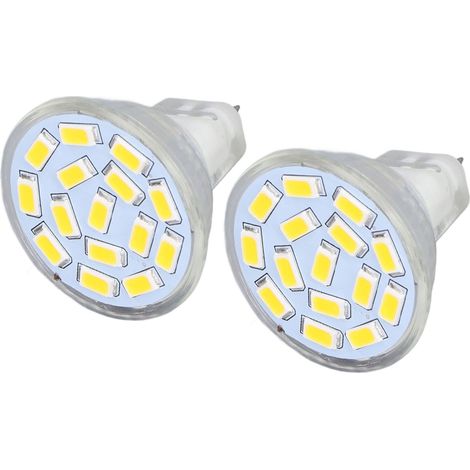 2er-Pack MR11 12V 3W LED-Lampen mit Keramiksockel, Augenschutz, UV-frei, 6000K Weißlicht für Wohn- und Schlafzimmer (1/5)