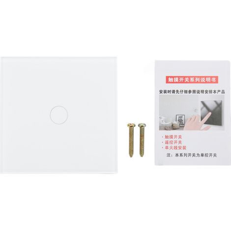 Interrupteur intelligent WiFi 1 bouton, télécommande minuterie vocale 433 MHz pour Tuya, blanc rond AC110-240V (1/5)