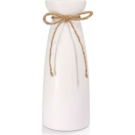 Vase in Ceramic, Large Vase to Flowers White, Decoration Vase of Table Modern, Vase Decorative high quality, for Home, Party, Center of Table of Wedding(23cm) (1/5)