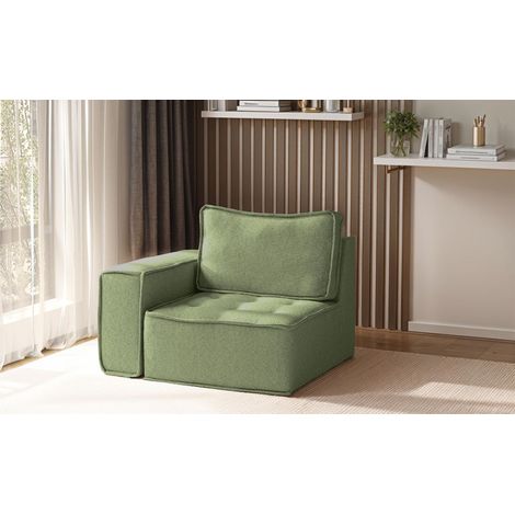 Sessel SANDE 1-Sitzer Modul Stoff Alpine Hellgrün Seite Links (1/5)