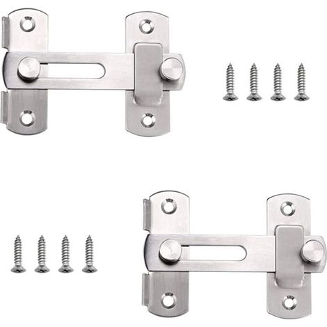 Cerradura de acero inoxidable con pestillo de tornillo, cerradura deslizante para ventana y puerta de jardín.