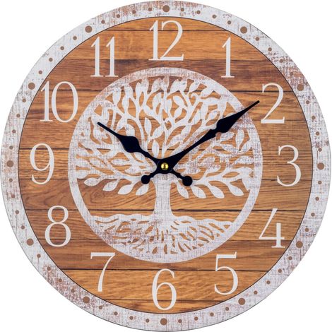 Orologio da parete decorativo Albero della vita, stile moderno e unico, ideale per regali e decorazioni per la casa
