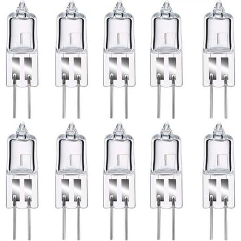 8er-Pack G4-Halogenlampen, warmweiß, 12 V, 20 W, 2800 K, 240 lm, dimmbar, klare Kapsellampen für Puck-Leuchten und Kronleuchter – flimmerfrei