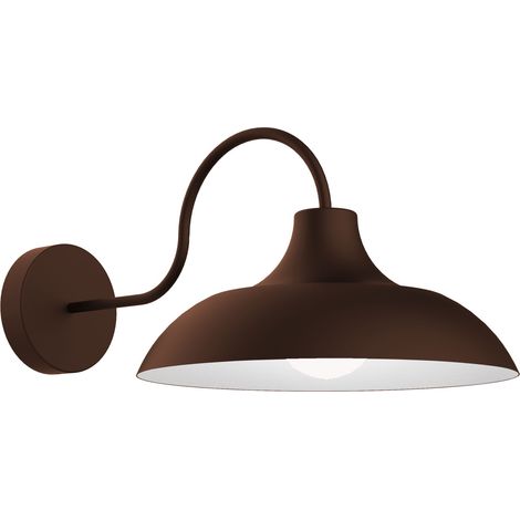 LUMICOM PARIGINA Applique, 1X E27, max 42W, metallo, marrone corten/bianco, D.30cm