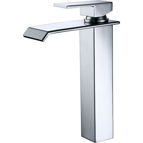 Rubinetto Cascata Rubinetto Bagno Lavabo Alto Elegante Rubinetto Miscelatore Monocomando per Lavabo e Bagno