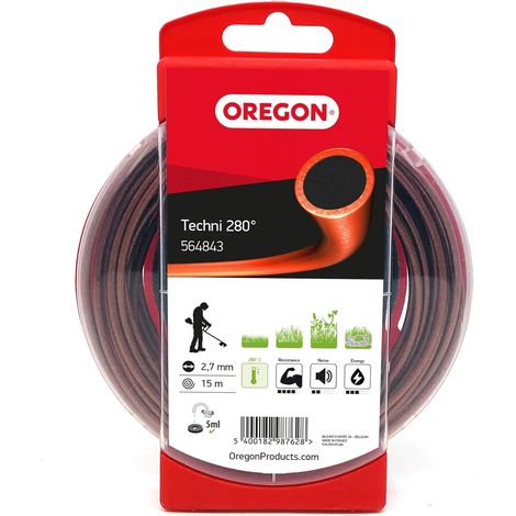 Trimmerfaden Rund Techni 280° Braun/Schwarz ø2.7mm/15m Oregon 564843 (1/5)