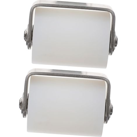 Juego de 2 rodillos guía para puertas con soporte de nailon soldado, 65 mm (1/5)