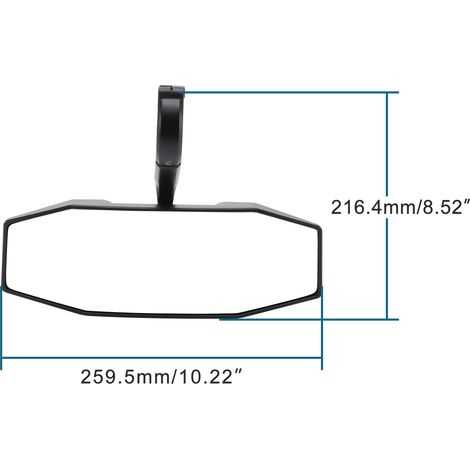 GOOFIT rearview mirror, suitable for yachts, universal reflector, boat mirror, UTV rearview mirror (1/4)