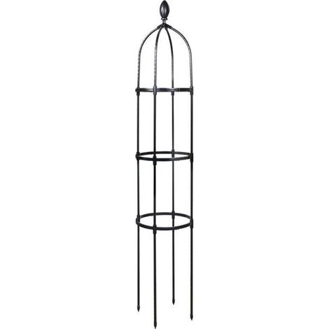 Tuteur de Jardin 145 cm Colonne rosiers Support pour Plantes grimpantes Ø 31.7 cm Obélisque de Jardin (1/4)