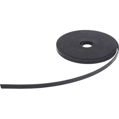 Courroie crantée 6mm PU à noyau acier, courroie de synchronisation industrielle noire, 5m/16,4ft, pour transmission mécanique (1/5)