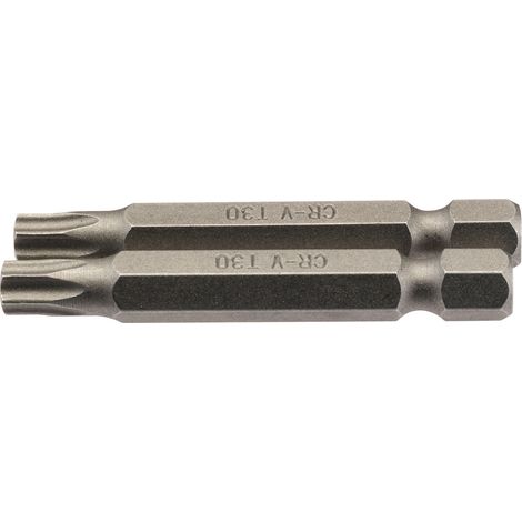 Draper 2-Piece 50mm T30 Security Torx® (TX-STAR®) E-Shank Insert Bits Set – 1/4" Hex Drive (1/5)