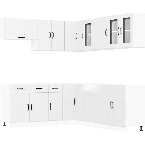 Maison Exclusive - Mueble de cocina Kalmar blanco 11 piezas mader (1/5)