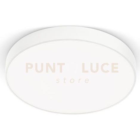 Plafoniera Rotonda GPL301C in alluminio bianco opaco 50W LED integrato 3000K luce calda - Gealuce Illuminazione Design a Soffitto