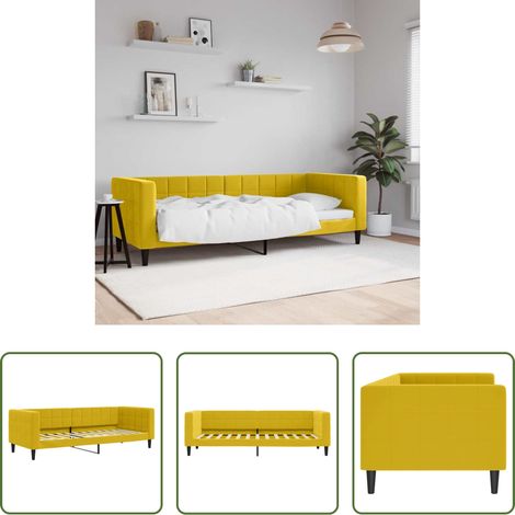 Sofa - Tagesbett Gelb 80x200 cm Samt