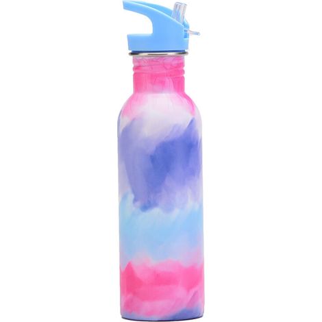 750 ml tragbarer Edelstahl-Trinkbecher mit Strohhalm (einwandig) (1/5)
