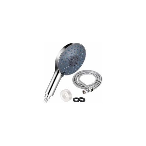 Cabezal de ducha ZVD con manguera de 1,5 m, cabezal grande (15 cm de diámetro), ducha de mano de alta presión, 7 modos de ahorro de agua para spa de masaje en el baño - Crezuo (1/4)