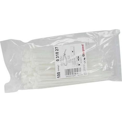 [NEUWERTIG] B-Ware Legrand Kabelbinder Kabelband Natur Kunststoff Bündelband 180mm 4.6mm 1000 Stück (1/2)