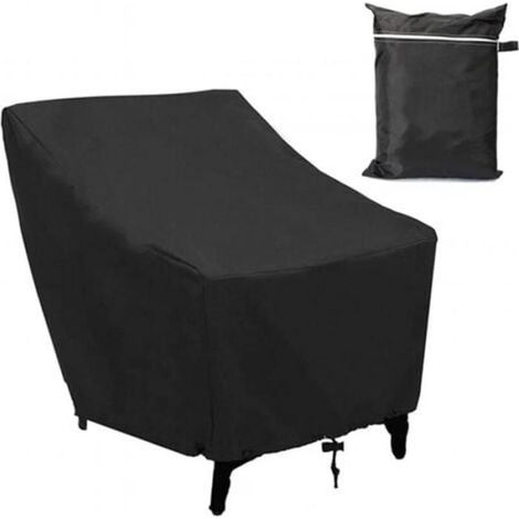 Housse Fauteuil Jardin Extérieur à Assise Profonde 210D Imperméable Couverture pour Chaise Patio Anti UV Corde Ajustable,80x85x91cm (1/5)