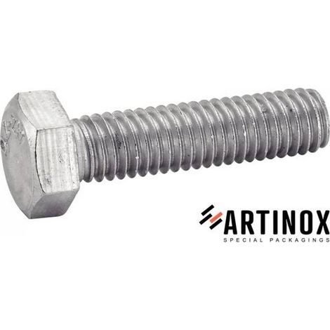 100 Vis à Métaux Tête Hexagonale Filetage Total 4 x 40 mm - DIN 933 - Inox A2 - D-Work