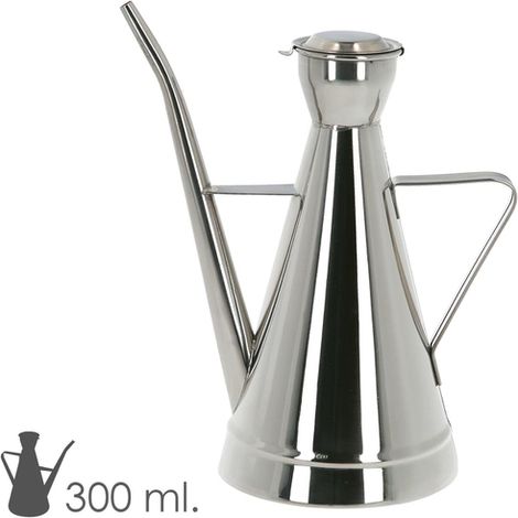 ORYX aceitera  acero inoxidable modelo elegant 300 ml. , Aceitera Inoxidable Elegant- Capacidad: 300 ml.- Medidas: Base: Ø 8,5 cm. x 16 cm.(Alt).- Fabricada en Ac (1/5)