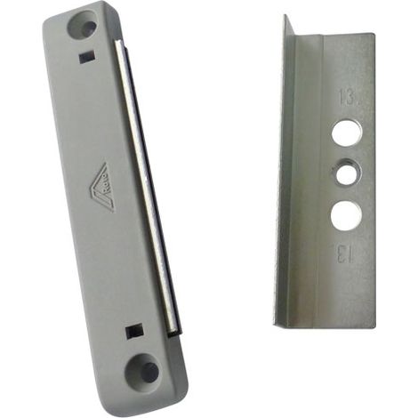 Kintech – Loqueteau magnétique pour porte balcon PVC – Finition métal – Perçage Ø 4,2 mm – Comprend équerre et vis de fixation
