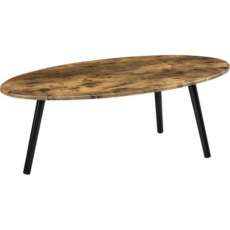 Tavolino da salotto con gambe in legno MDF 110 x 60 x 40 cm legno scuro nero 030006154