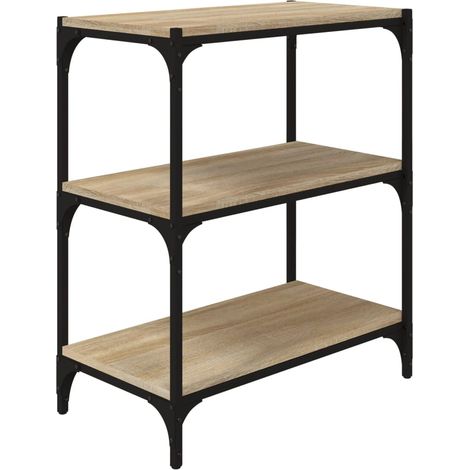 Maison Exclusive - Libreria Rovere Sonoma 60x33x70,5cm Legno Multistrato e Acciaio