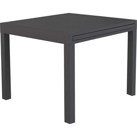Tavolo da giardino in alluminio allungabile 90/180x90x75h cm colore Antracite mod. Hawaii (1/5)