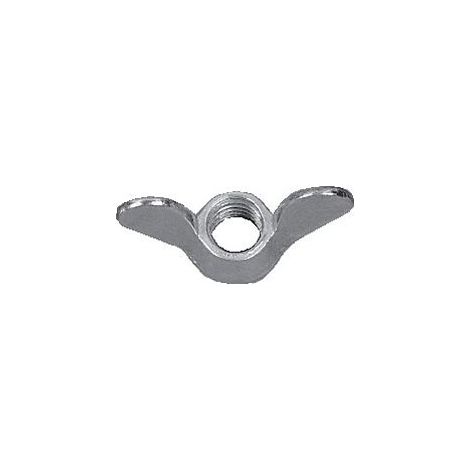Écrous à oreilles acier zingué blanc, diamètre 6 mm, boîte de 50 écrous