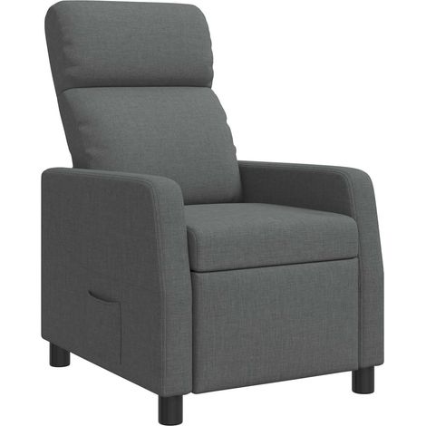 Recliner Dark Grey Fabric vidaXL (1/5)