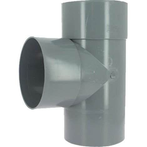 Adequa – Culotte PVC mâle-femelle 87°30 Ø200 – Raccord évacuation – PVC lisse non microporeux – Circonférence femelle pour emboîtement facile