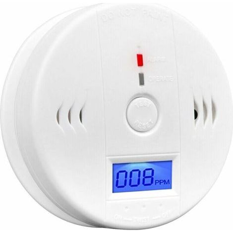 Kohlenmonoxid-Warnmelder mit LCD-Display, Speicherfunktion und Batteriebetrieb für Zuhause, Schlafzimmer, Wohnzimmer, Fabrik und Hotel. (1/5)