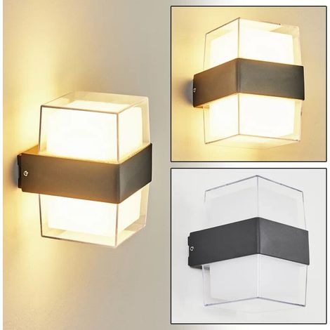 Applique da Parete LED 12 Watt 220V Lampada NERA 3 colori luce DA ESTERNO IP65 (1/5)