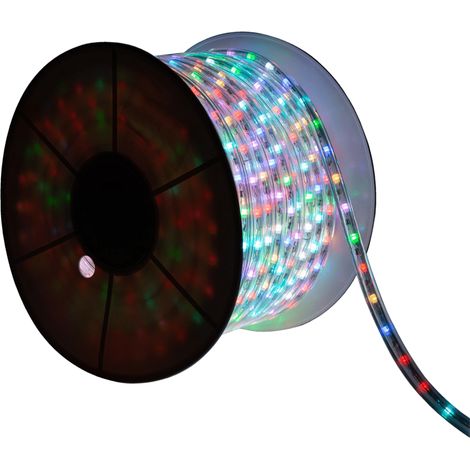 Gaine LED Ronde 220V RGB 36 LED/m BOBINE 50m Coupe 100cm IP65 RGB (1/4)