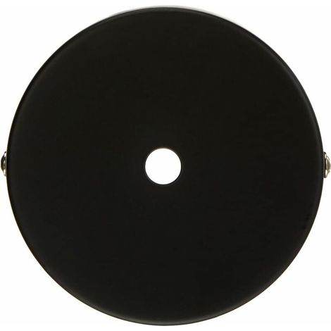 Kit de rosace ronde KCO Lighting 4,7" en laiton pour lustre moderne, plaque de plafond en fer pour suspension ou applique murale (noir) (1/5)