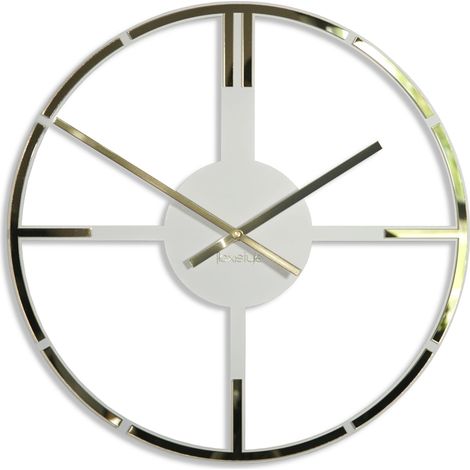 Orologio da parete in metallo oro chiaro