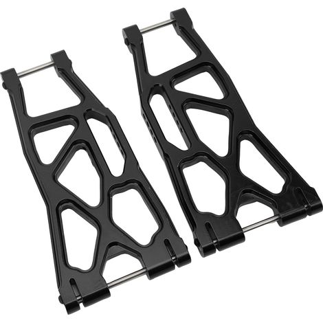 Lot de 2 bras de suspension inférieurs avant et arrière en métal pour voitures RC TRAXXAS 1/5 (pièces de rechange noires) (1/5)