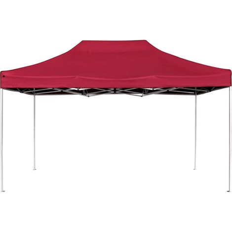 Tente de réception pliable Aluminium 4,5x3 m Bordeaux