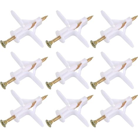Fixations pour Plaques de Plâtre Chevilles Vis 200 pièces 100 (1/5)