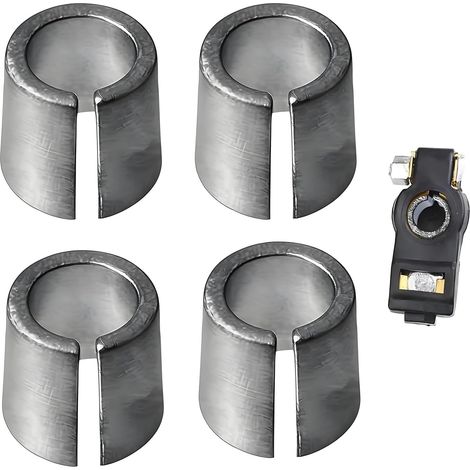 Lot de 4 Adaptateur Cosse Batterie 12V Universel,Manchons Convertisseurs Argentés pour Pôles Positif et Négatif,Compatibles avec Voitures,Camping-Cars,Bateaux et Panneaux Solaires (1/5)