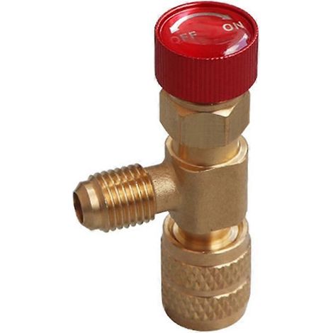 Valve de climatisation R22/R410, joint de remplissage 1/4 pouce, valve de réfrigérant, réparation de climatisation et fluorure (1/5)